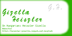 gizella heiszler business card